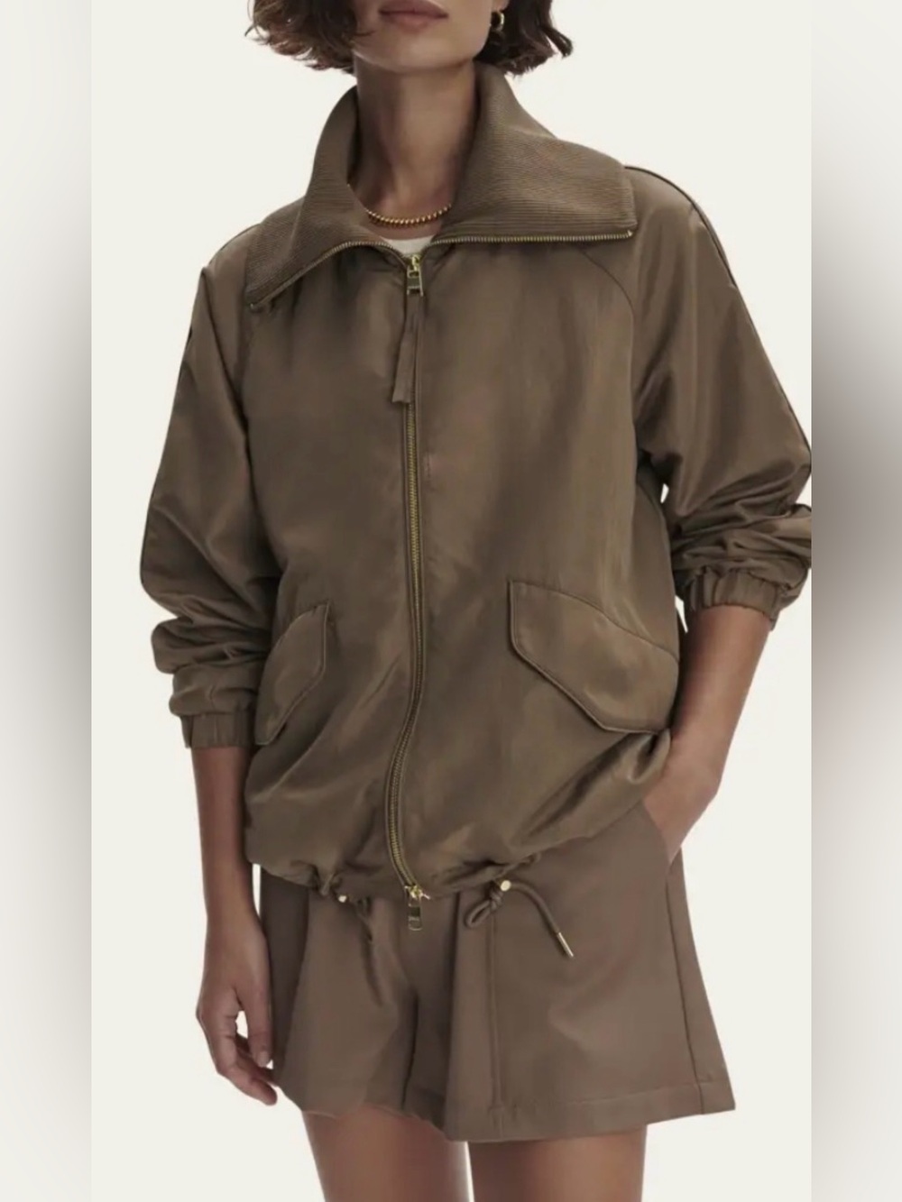 Women’s Varley Bomber Jacket - Stone Taupe